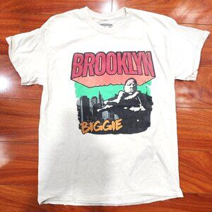 Biggie Smalls Notorious B.I.G. Brooklyn T-Shirt Mens Size Medium￼ Color Beige
